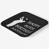 Assiettes En Carton Anniversaire Golfer Funny 80e heureux papa Par (Angulaire)