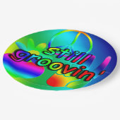 Assiettes En Carton Anniversaire Hippie Toujours Grovin Plaques de fêt (Angle)