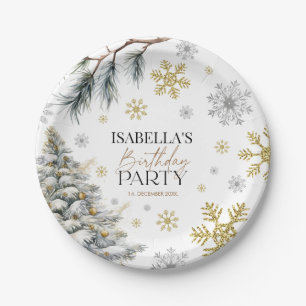 Assiettes En Carton Anniversaire hiver