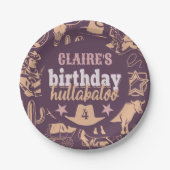 Assiettes En Carton "Anniversaire Hullabaloo" Western Cowboy Party (Devant)