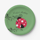 Assiettes En Carton Anniversaire Lady Bug Plaques de papier Ladybug (Devant)