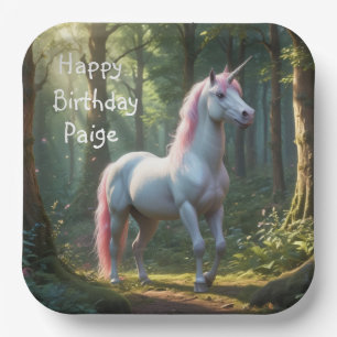 Assiettes En Carton Anniversaire Licorne Magique