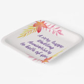 Assiettes En Carton Anniversaire mariage Plaque papier Carré de 9 po (Angulaire)