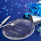 Assiettes En Carton Anniversaire marine bleu argent parties scintillan