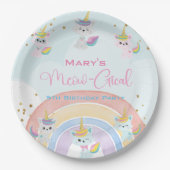 Assiettes En Carton Anniversaire Meow-Gical Caticorn (Devant)