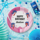 Assiettes En Carton Anniversaire Miraculum Ladybug Chibi (Fête)