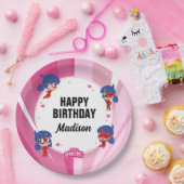Assiettes En Carton Anniversaire Miraculum Ladybug Chibi (Fête)
