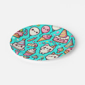 Assiettes En Carton Anniversaire Motif Kawaii (Angle)