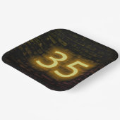 Assiettes En Carton Anniversaire Neon 35 Connexion mur en briques (Angulaire)