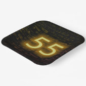 Assiettes En Carton Anniversaire Neon 55 Connexion mur en briques (Angulaire)