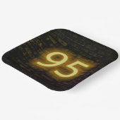 Assiettes En Carton Anniversaire Neon 95 Connexion mur en briques (Angulaire)