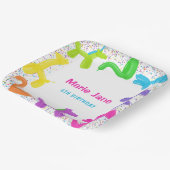 ASSIETTES EN CARTON ANNIVERSAIRE NEON ANIMAUX BALLONS PLAQUES DE PAPIE (Angulaire)