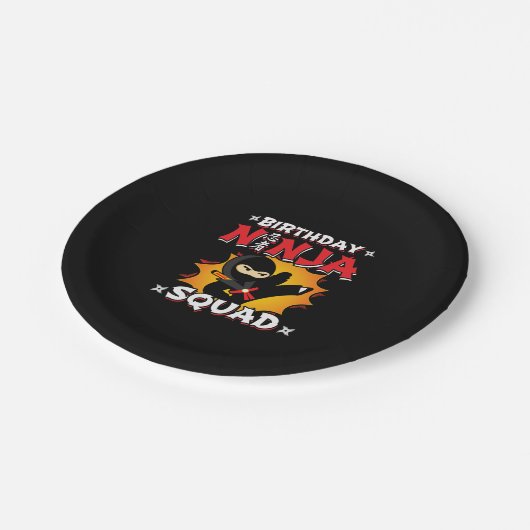 Assiettes En Carton Anniversaire Ninja Squad Party Thème - Ninja Anniv (Angle)