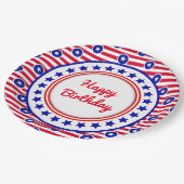 Assiettes En Carton Anniversaire patriotique (Angle)