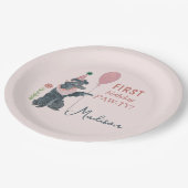 Assiettes En Carton Anniversaire Paw-ty mignon chiot chien (Angle)