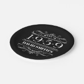 Assiettes En Carton Anniversaire Personnalisé 1959 Pour Hommes (Angle)
