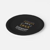 Assiettes En Carton Anniversaire personnalisé Ajouter un nom Père lége (Angle)
