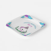 Assiettes En Carton Anniversaire Personnalisé Fille Axolotl Thème (Angulaire)