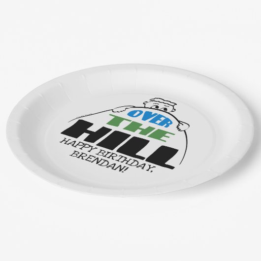 Assiettes En Carton Anniversaire personnalisé sur la colline (Angle)