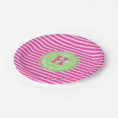Assiettes En Carton Anniversaire Pink ⎮ Blanc Papier Vert Plaque (Angle)
