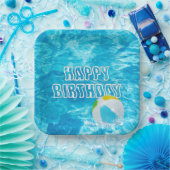 Assiettes En Carton Anniversaire Pool Party Fun (Fête)