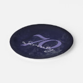 Assiettes En Carton Anniversaire | Purple Grunge EDITABLE (Angle)