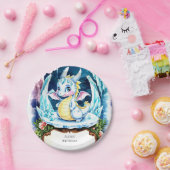 Assiettes En Carton Anniversaire radiant de dragon heureux (Fête)