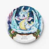 Assiettes En Carton Anniversaire radiant de dragon heureux (Devant)