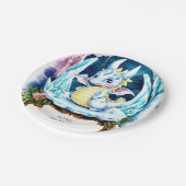 Assiettes En Carton Anniversaire radiant de dragon heureux (Angle)