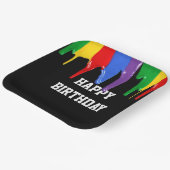 Assiettes En Carton Anniversaire Rainbow Peintures Drives (Angulaire)