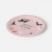Assiettes En Carton Anniversaire rose d'Halloween (Angle)