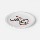 Assiettes En Carton Anniversaire rose élégant moderne fabuleux d'or de (Angle)