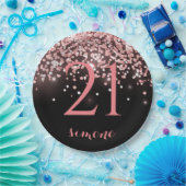 Assiettes En Carton Anniversaire rose or rose parties scintillant glam (Fête)