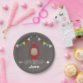 Assiettes En Carton Anniversaire rouge de camping de lanterne (Fête)