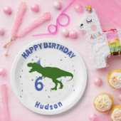 Assiettes En Carton "Anniversaire-Saurus" Dinosaure pour enfants Anniv (Fête)