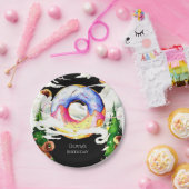 Assiettes En Carton Anniversaire simple de beigne enchantée (Fête)