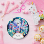 Assiettes En Carton Anniversaire simple de la pieuvre du Boho (Fête)