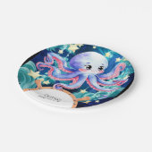 Assiettes En Carton Anniversaire simple de la pieuvre du Boho (Angle)