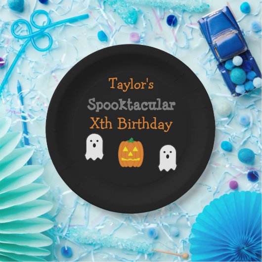 Assiettes En Carton Anniversaire Spooktacular (Fête)
