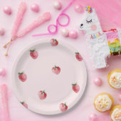 Assiettes En Carton Anniversaire sucré aux fraises (Fête)