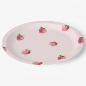 Assiettes En Carton Anniversaire sucré aux fraises (Angle)
