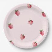 Assiettes En Carton Anniversaire sucré aux fraises (Devant)