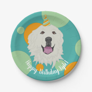 Assiettes En Carton Anniversaire sur mesure Great Pyrenees