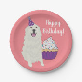 Assiettes En Carton Anniversaire sur mesure Great Pyrenees Mountain Do (Devant)