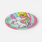 Assiettes En Carton Anniversaire Unicorn (Angle)