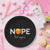 Assiettes En Carton Anti-Trump - Non, pas encore moi (Fête)