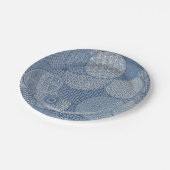 Assiettes En Carton Antique bleu blanc imitation porcelaine Royal 1877 (Angle)