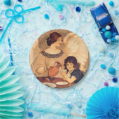 Assiettes En Carton Antique française au chocolat (Fête)