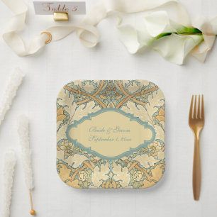 Assiettes En Carton Antique victorienne William Morris St. James flora