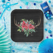Assiettes En Carton Antler de cerf de Noël avec lumières (Fête)